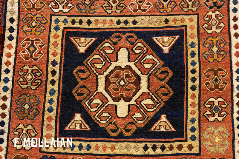 Antique Caucasian Saddle-Bag Kilim Rug (127x52 cm)